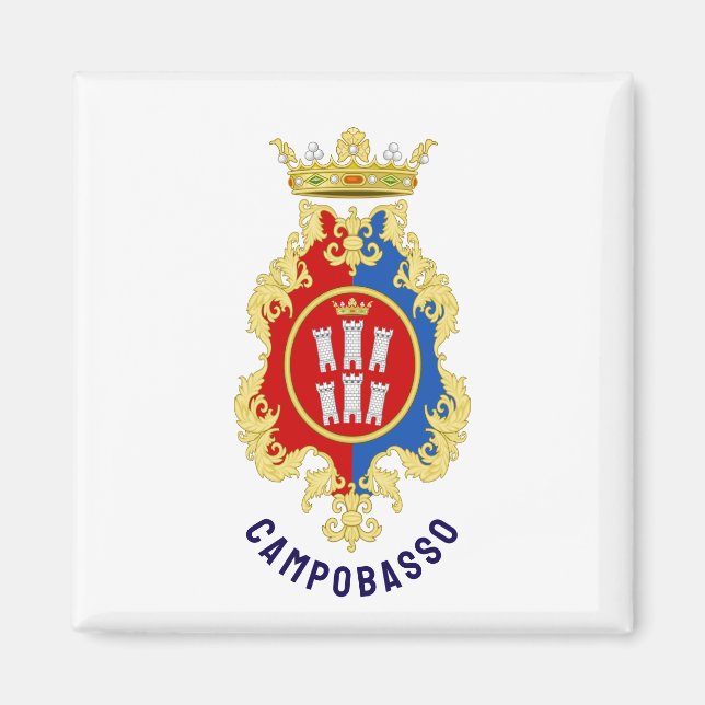 Imán Escudo de armas de Campobasso, Italia (Frente)