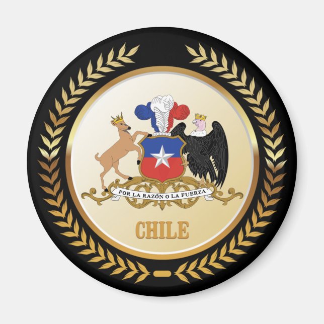 Imán Escudo De Armas De Chile (Frente)
