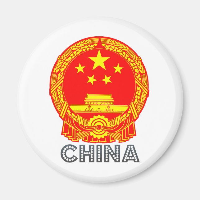 Imán Escudo de armas de China (Frente)