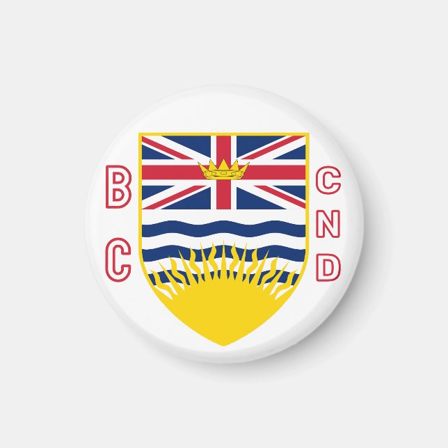 Imán Escudo de Armas de Columbia Británica - CND (Frente)