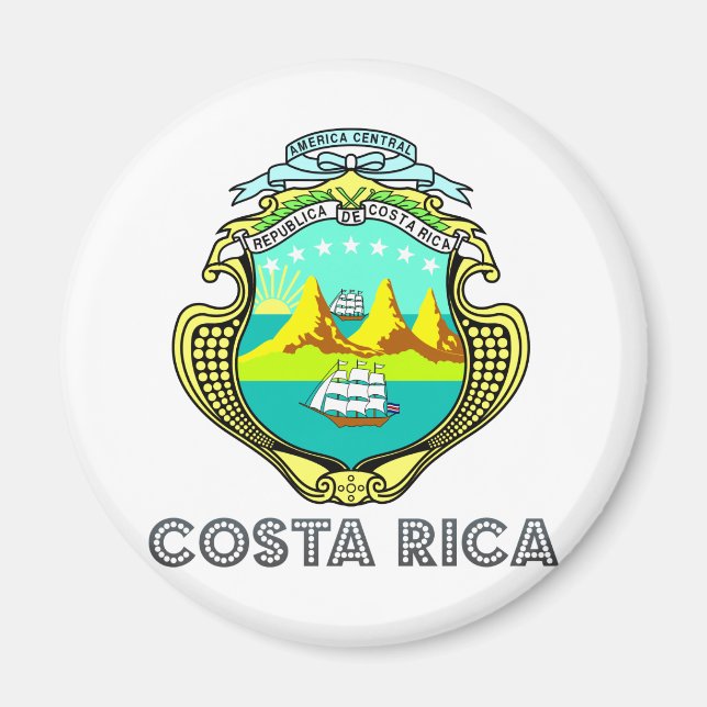 Imán Escudo de armas de Costa Rica (Frente)
