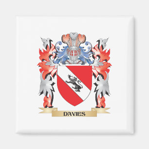 Imán Escudo de armas de Davies - escudo de la familia