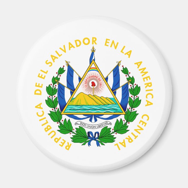 Imán Escudo de armas de El Salvador (Frente)