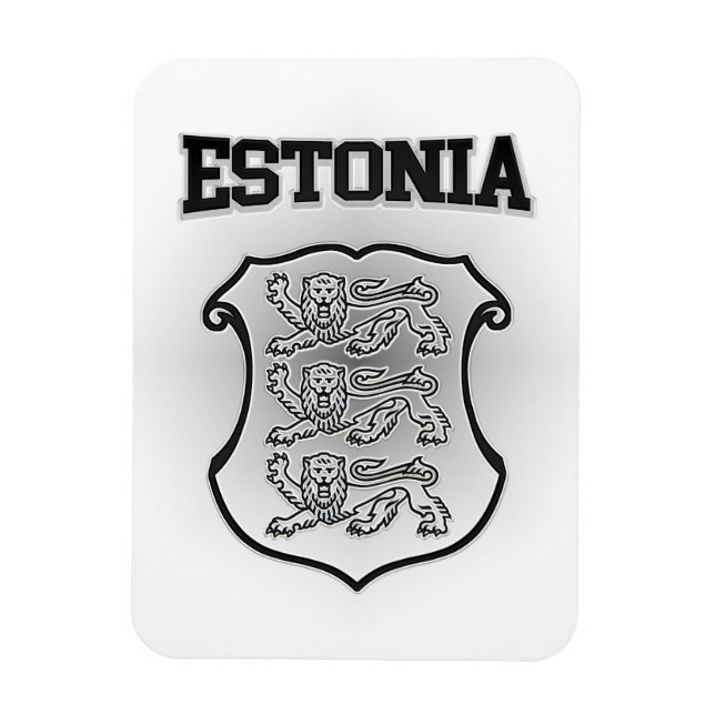 Imán Escudo de armas de Estonia (Vertical)