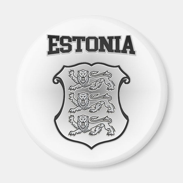 Imán Escudo de armas de Estonia (Frente)