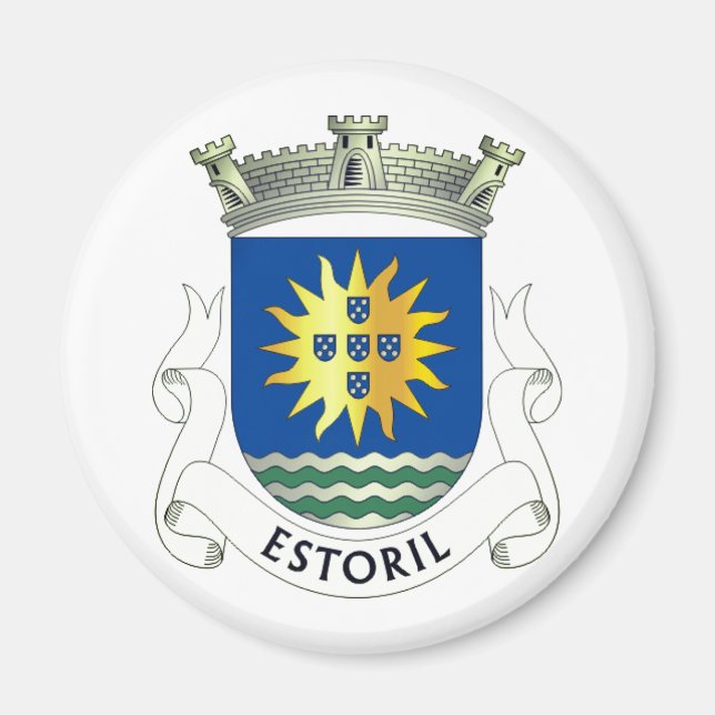 Imán Escudo de armas de Estoril, Portugal Magnet (Frente)