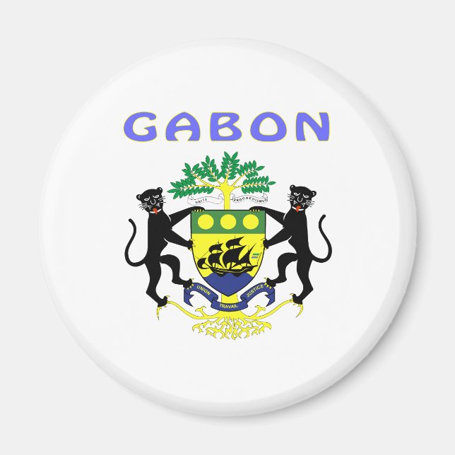 Imán Escudo De Armas De Gabón (Frente)