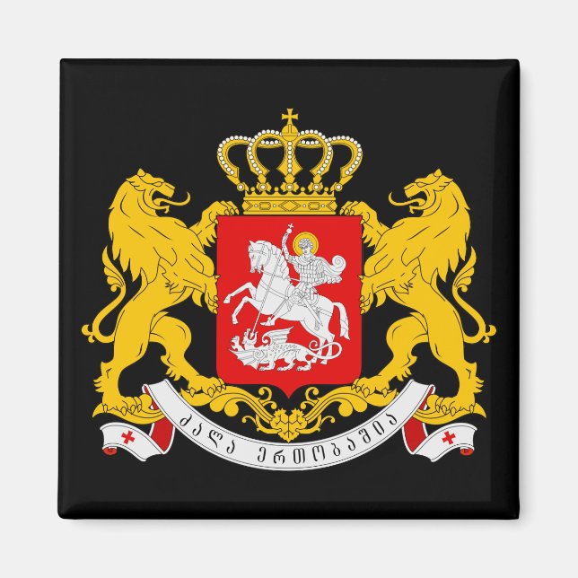 Imán escudo de armas de georgia (Frente)