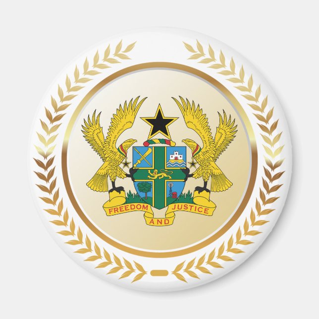 Imán Escudo de armas de Ghana (Frente)