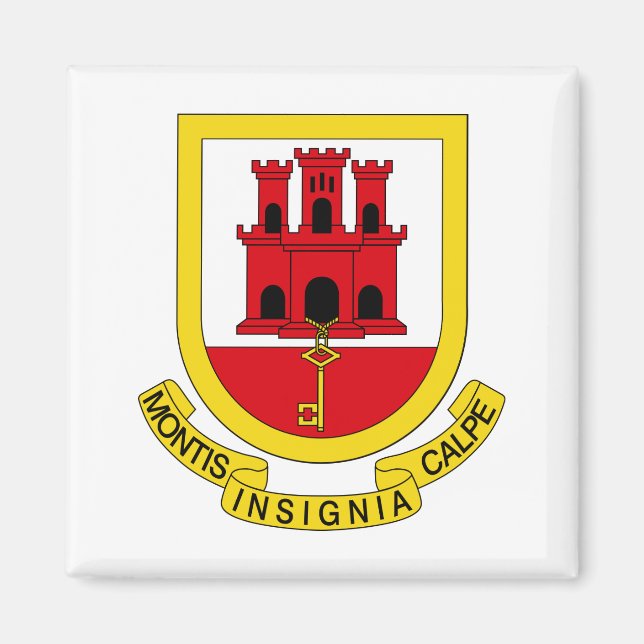 Imán Escudo de armas de Gibraltar (Frente)