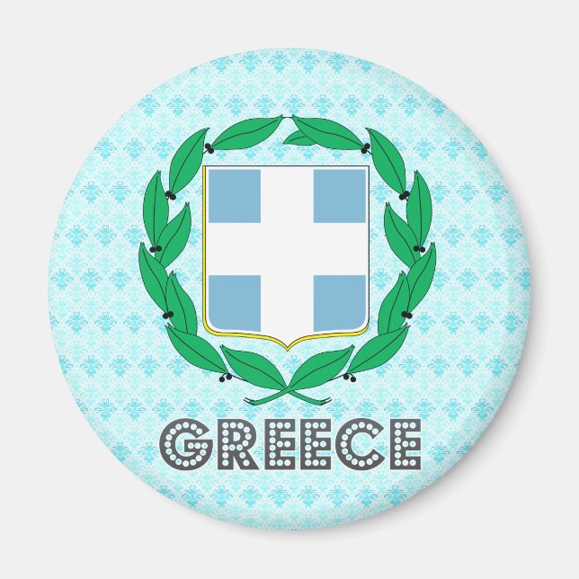Imán Escudo de armas de Grecia (Frente)