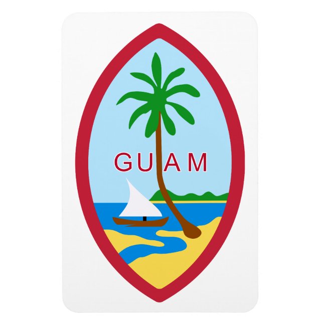 Imán Escudo De Armas De Guam (Vertical)