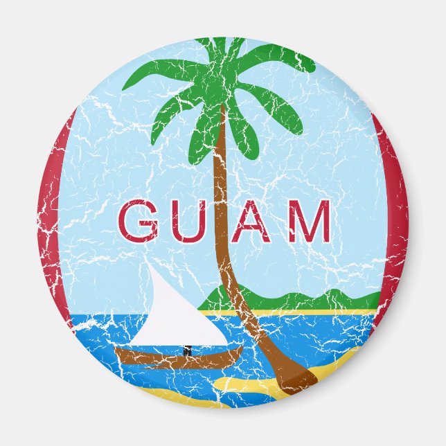 Imán Escudo De Armas De Guam (Frente)