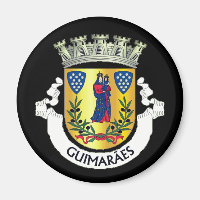 Imán Escudo de armas de Guimarães, Portugal Magnet (Frente)
