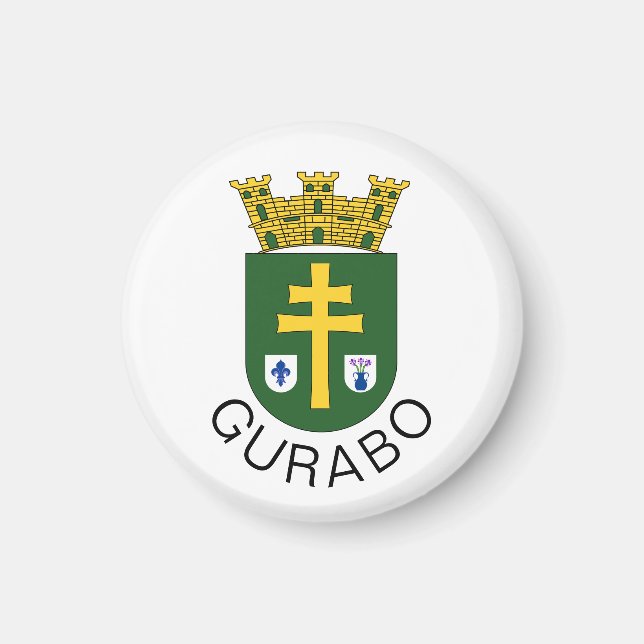 Imán Escudo de armas de Gurabo, Puerto Rico (Frente)