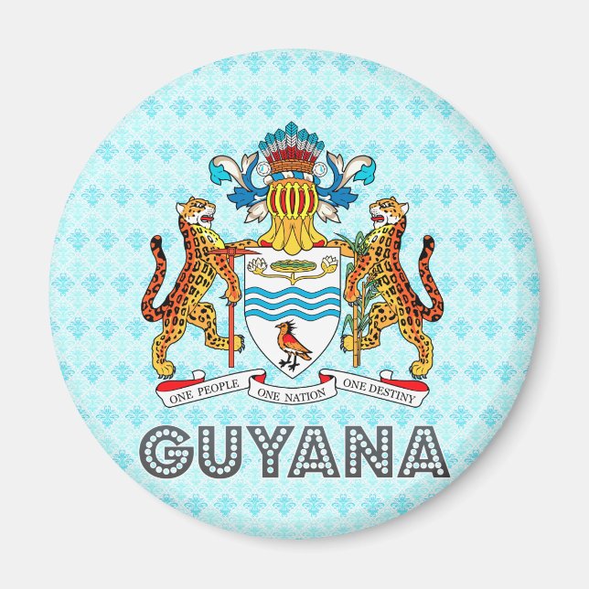 Imán Escudo de armas de Guyana (Frente)