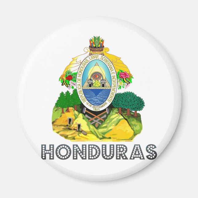 Imán Escudo de armas de Honduras (Frente)