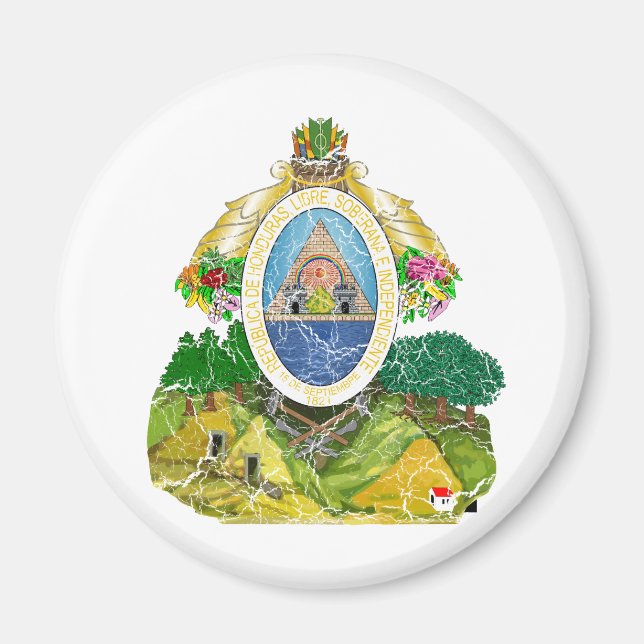 Imán Escudo De Armas De Honduras (Frente)