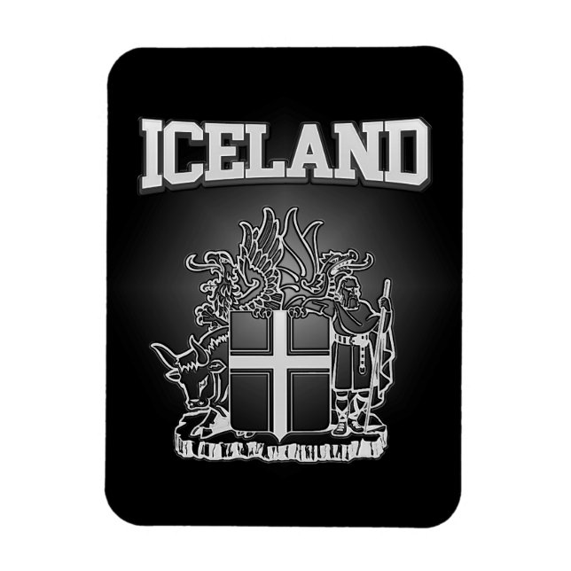 Imán Escudo de armas de Islandia (Vertical)