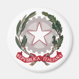 Imán Escudo de armas de Italia símbolo del país bandera