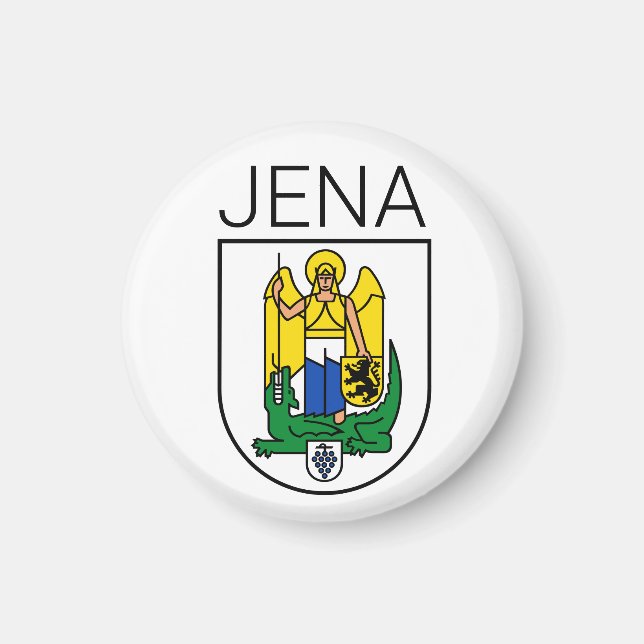 Imán Escudo de armas de Jena - Thüringen, ALEMANIA (Frente)