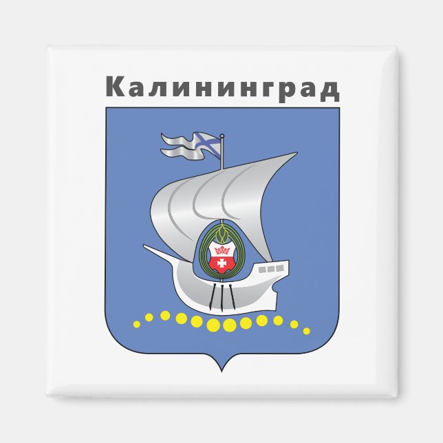 Imán Escudo de armas de Kaliningrado, RUSIA (Frente)