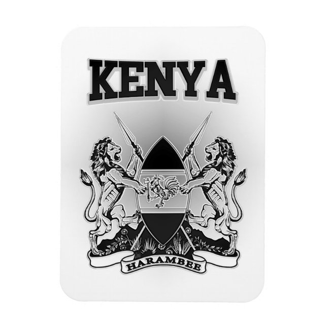 Imán Escudo de armas de Kenya (Vertical)