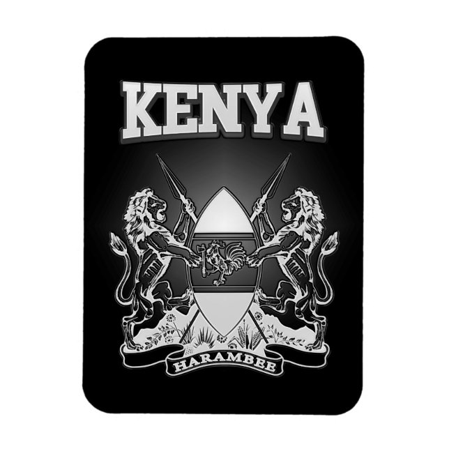 Imán Escudo de armas de Kenya (Vertical)