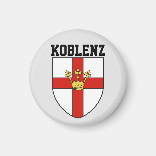 Imán Escudo de armas de Koblenz, Alemania (Frente)