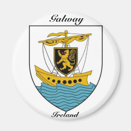 Imán Escudo de armas de la antigua nave de Irlanda Galw
