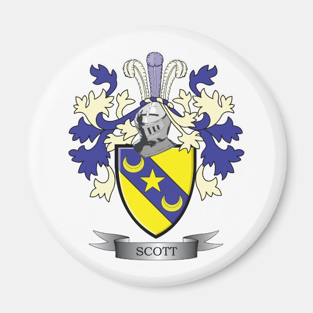 Imán Escudo de armas de la familia Scott (Frente)