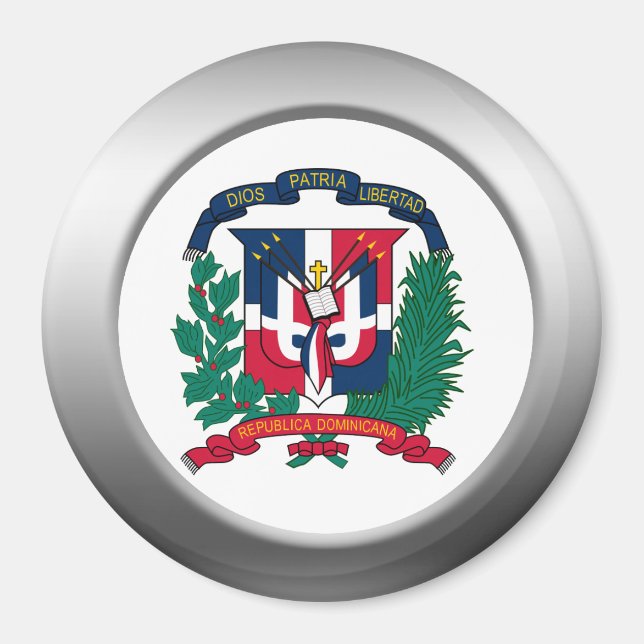 Imán Escudo de armas de la República Dominicana (Frente)