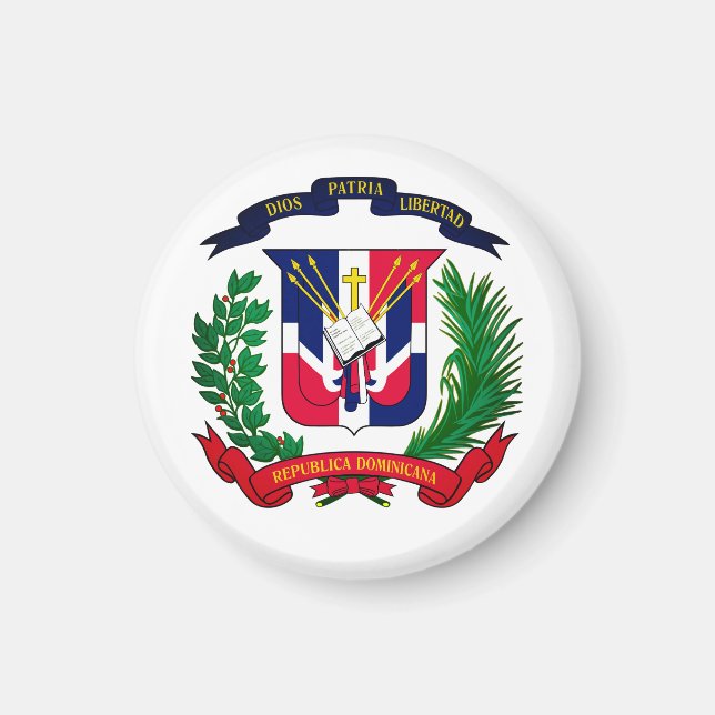 Imán Escudo de armas de la República Dominicana (Frente)