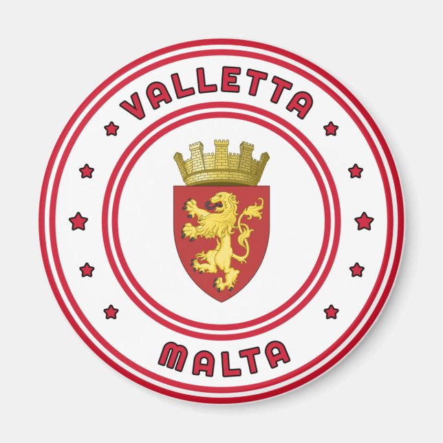 Imán Escudo de armas de La Valeta, Malta (Frente)
