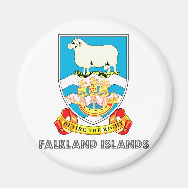 Imán Escudo de armas de las Islas Falkland (Frente)