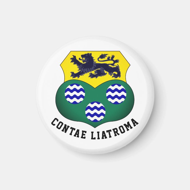 Imán Escudo de armas de Leitrim, Irlanda (Frente)