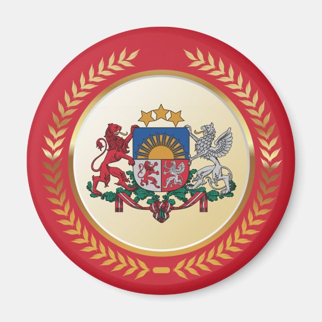 Imán Escudo de armas de Letonia (Frente)