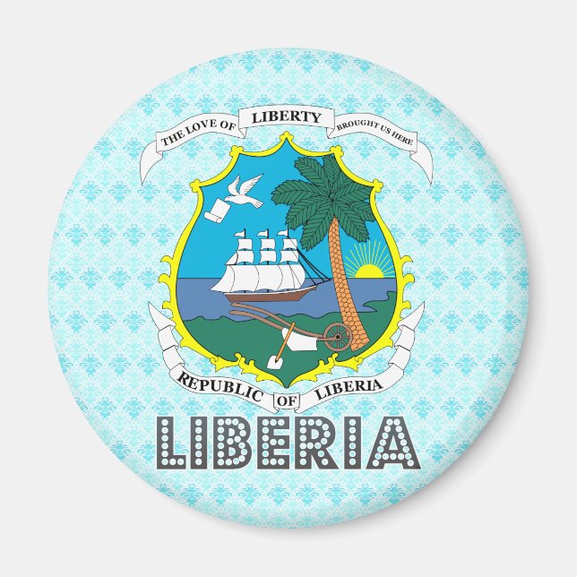 Imán Escudo de armas de Liberia (Frente)