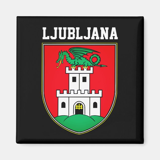 Imán Escudo de armas de Ljubljana - ESLOVENIA (Frente)