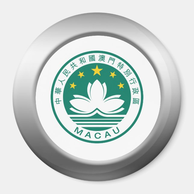 Imán Escudo de armas de Macao (Frente)