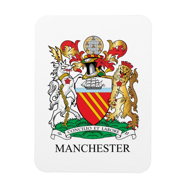 Imán Escudo de armas de Manchester (Vertical)