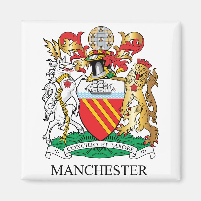 Imán Escudo de armas de Manchester (Frente)