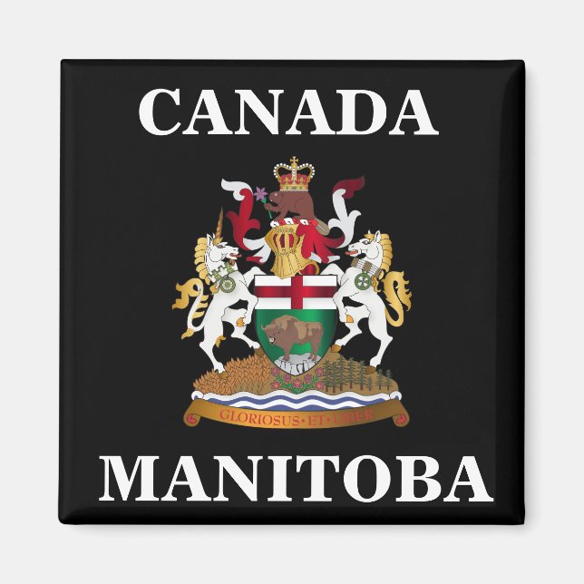 Imán Escudo de armas de Manitoba (Frente)