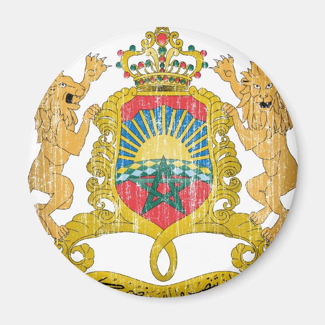 Imán Escudo De Armas De Marruecos (Frente)