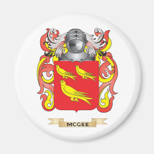 Imán Escudo de armas de McGee (escudo de la familia)