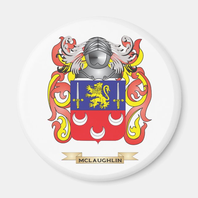 Imán Escudo de armas de McLaughlin (escudo familiar) (Frente)