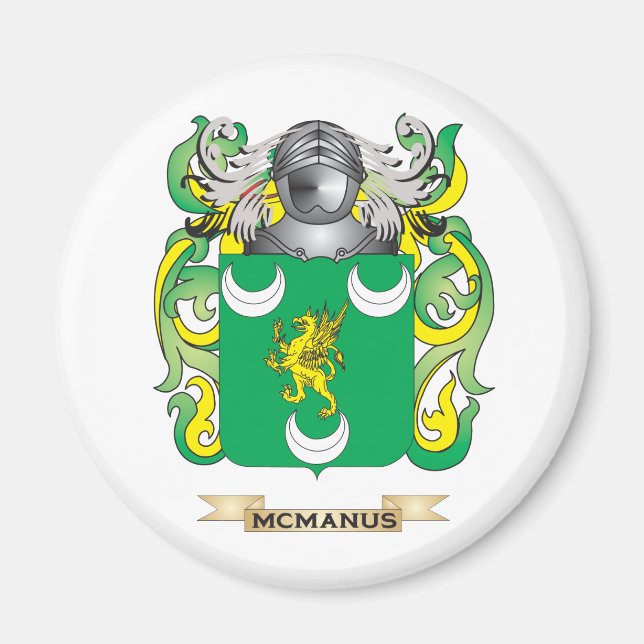 Imán Escudo de armas de McManus (escudo familiar) (Frente)
