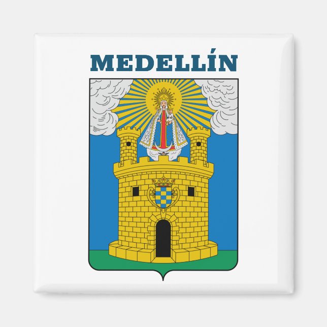 Imán Escudo de armas de Medellín, Colombia Magnet (Frente)