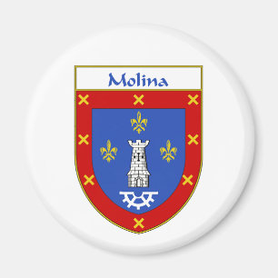 Imán Escudo de armas de Molina/escudo de la familia