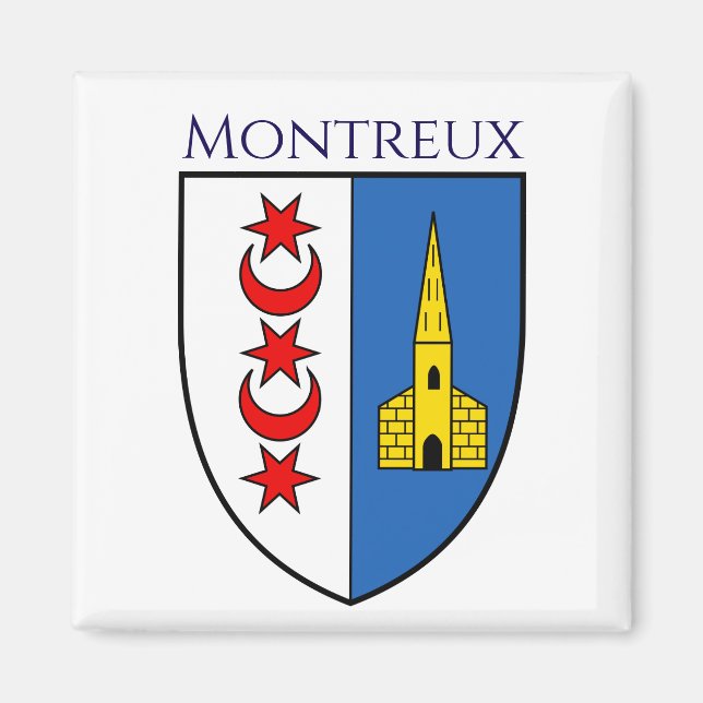Imán Escudo de armas de Montreux, Suiza (Frente)